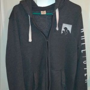 Hollister Men’s Full Zip Logo Hoodie NWOT